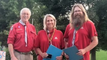 Local couple honoured with Scouting awards