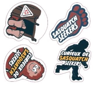Sasquatch seekers stickers