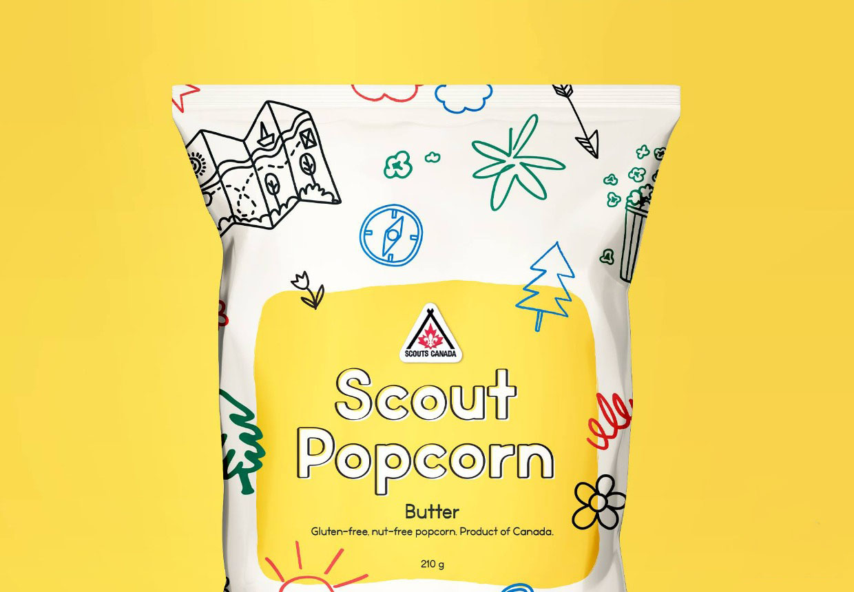 A bag of Scout Popcorn