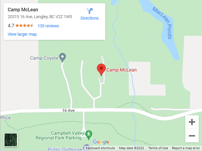 Camp McLean Map