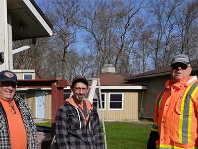 Cliff,Rick,Brian <br> Camp Cedarwin Maintenance Volunteers 
