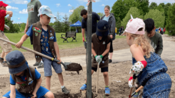 Deerhaven Park gets a little greener thanks to Enbridge Gas and local Scouts