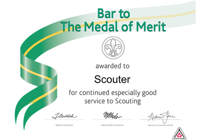Scouts Canada Bar to The Medal of Merit